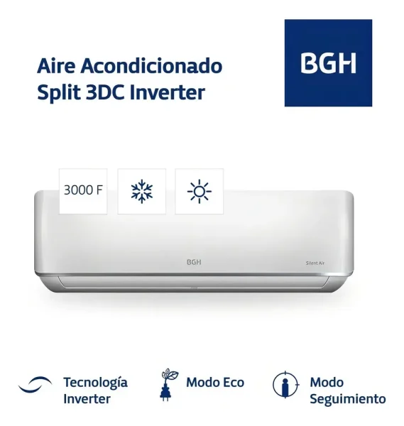 Ficha técnica BGH Silent Air BSI35WCDR blanco