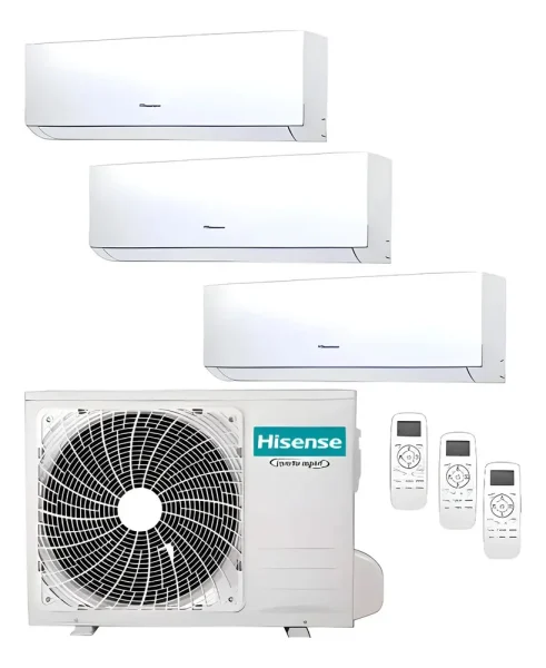 Ficha técnica Hisense Aire Acond 3a1 Multisplit Hisense Invert 2300 + 2300 + 3000f Blanco