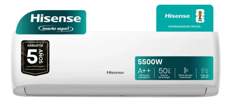 Ficha técnica Hisense Split Inverter Frio Calor Hisense 4730 Frigorias Color Blanco