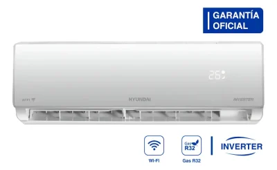Ficha técnica Hyundai Split Hyundai Inverter Wi-Fi Frío/Calor Blanco 4300 Frigorías / 5000W HY11INV-5000FCW (Control por App)