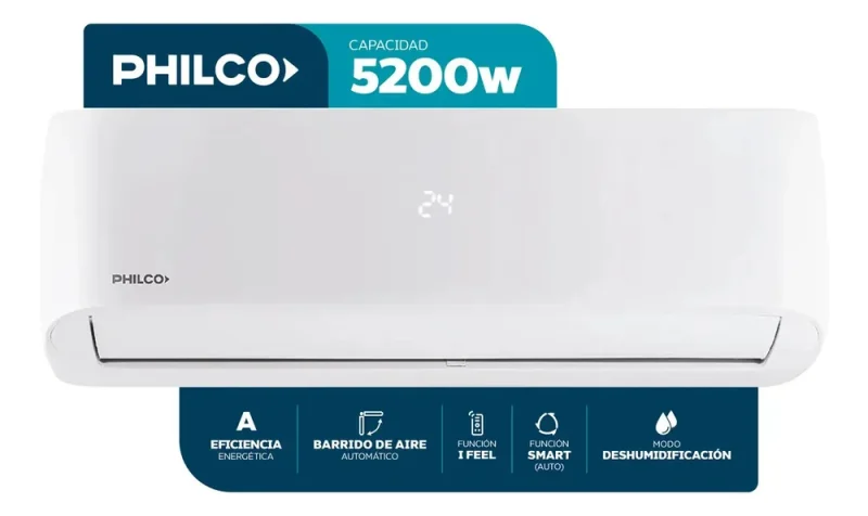Ficha técnica Philco Split Frio/Calor Philco PHS50HA4CN 4472 Frigorias / 5200 Watts