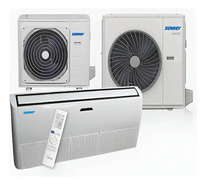 Ficha técnica Surrey Piso Techo Inverter R-32 3tr 9000 Fg Frio Calor Blanco