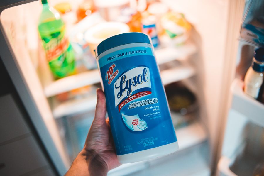 Toallitas antibacterianas para limpieza de heladera