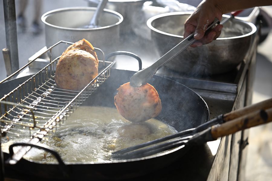 Freidora de aceite para fritura callejera